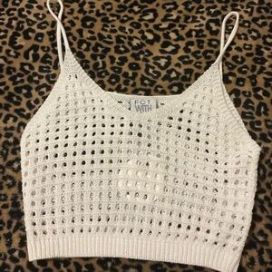 White Crochet Crop Top